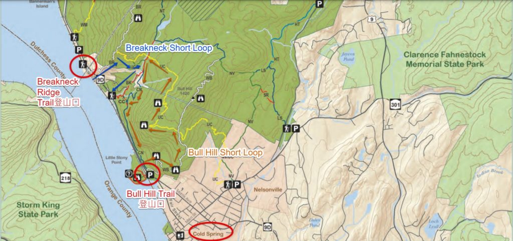 紐約爬山Breakneck Ridge Trail - 地圖 2